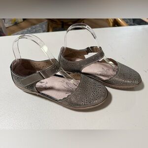 Spring Step Women’s Sabriye Pewter Cutout Mary Jane Sandals Size 37 US 6.5-7